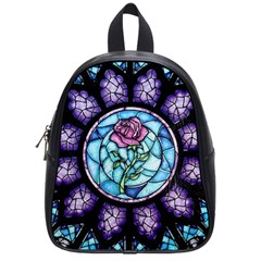 Cathedral Rosette Stained Glass Beauty And The Beast School Bag (small) by Sudhe