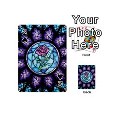 Cathedral Rosette Stained Glass Beauty And The Beast Playing Cards 54 (mini)