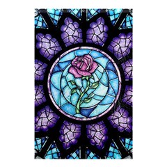 Cathedral Rosette Stained Glass Beauty And The Beast Shower Curtain 48  X 72  (small)  by Sudhe