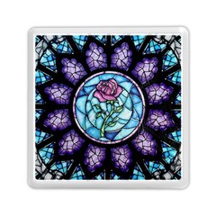 Cathedral Rosette Stained Glass Beauty And The Beast Memory Card Reader (square) by Sudhe