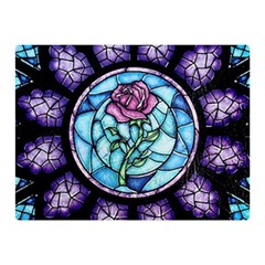 Cathedral Rosette Stained Glass Beauty And The Beast Double Sided Flano Blanket (mini)  by Sudhe