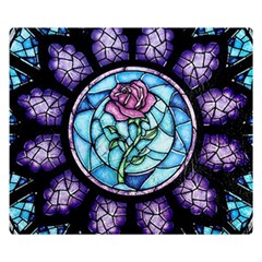 Cathedral Rosette Stained Glass Beauty And The Beast Double Sided Flano Blanket (small)  by Sudhe