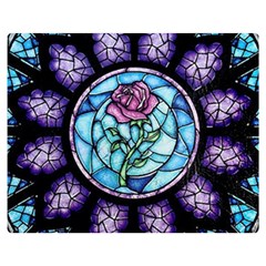 Cathedral Rosette Stained Glass Beauty And The Beast Double Sided Flano Blanket (medium)  by Sudhe