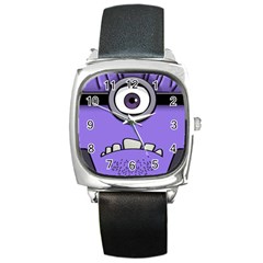 Evil Purple Square Metal Watch by Sudhe