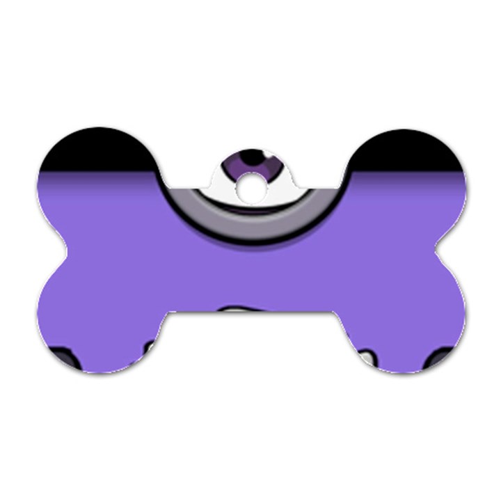 Evil Purple Dog Tag Bone (Two Sides)