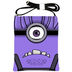 Evil Purple Shoulder Sling Bag by Sudhe