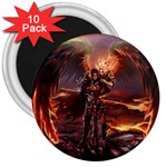 Fantasy Art Fire Heroes Heroes Of Might And Magic Heroes Of Might And Magic Vi Knights Magic Repost 3  Magnets (10 pack)  Front