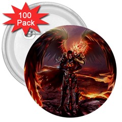 Fantasy Art Fire Heroes Heroes Of Might And Magic Heroes Of Might And Magic Vi Knights Magic Repost 3  Buttons (100 Pack)  by Sudhe