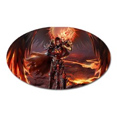 Fantasy Art Fire Heroes Heroes Of Might And Magic Heroes Of Might And Magic Vi Knights Magic Repost Oval Magnet by Sudhe