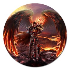 Fantasy Art Fire Heroes Heroes Of Might And Magic Heroes Of Might And Magic Vi Knights Magic Repost Magnet 5  (round) by Sudhe