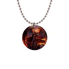 Fantasy Art Fire Heroes Heroes Of Might And Magic Heroes Of Might And Magic Vi Knights Magic Repost 1  Button Necklace by Sudhe