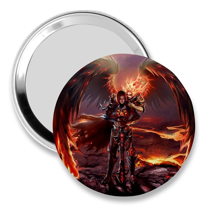 Fantasy Art Fire Heroes Heroes Of Might And Magic Heroes Of Might And Magic Vi Knights Magic Repost 3  Handbag Mirrors