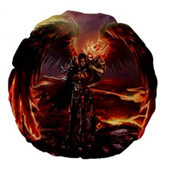 Fantasy Art Fire Heroes Heroes Of Might And Magic Heroes Of Might And Magic Vi Knights Magic Repost Large 18  Premium Round Cushions by Sudhe