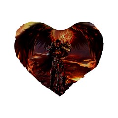 Fantasy Art Fire Heroes Heroes Of Might And Magic Heroes Of Might And Magic Vi Knights Magic Repost Standard 16  Premium Heart Shape Cushions by Sudhe