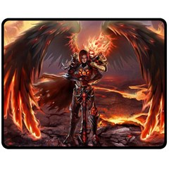 Fantasy Art Fire Heroes Heroes Of Might And Magic Heroes Of Might And Magic Vi Knights Magic Repost Double Sided Fleece Blanket (medium)  by Sudhe