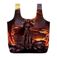 Fantasy Art Fire Heroes Heroes Of Might And Magic Heroes Of Might And Magic Vi Knights Magic Repost Full Print Recycle Bag (l) by Sudhe