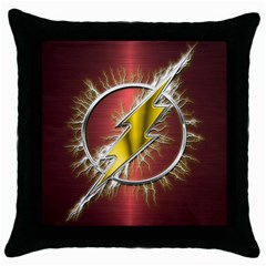 Flashy Logo Throw Pillow Case (black) by Sudhe