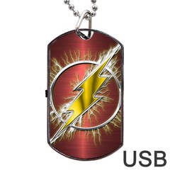 Flashy Logo Dog Tag Usb Flash (one Side) by Sudhe