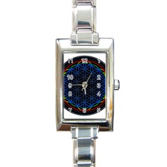 Flower Of Life Rectangle Italian Charm Watch by Sudhe