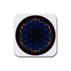 Flower Of Life Rubber Coaster (square) 