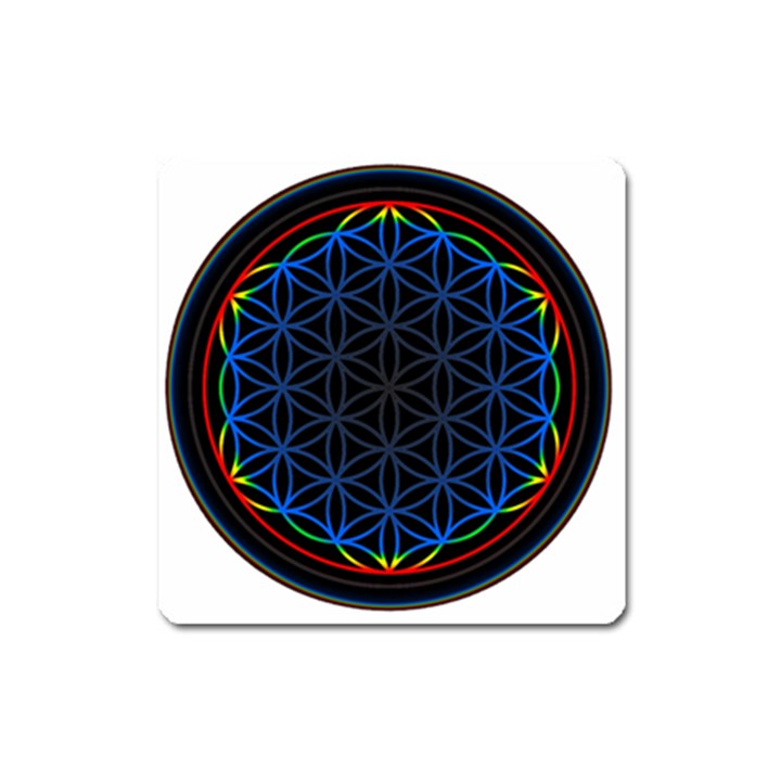 Flower Of Life Square Magnet