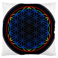 Flower Of Life Large Cushion Case (two Sides) by Sudhe