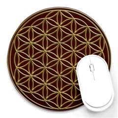 Flower Of Life Round Mousepads by Sudhe