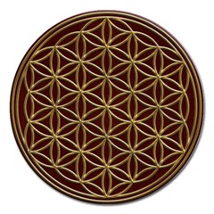 Flower Of Life Magnet 5  (round) by Sudhe