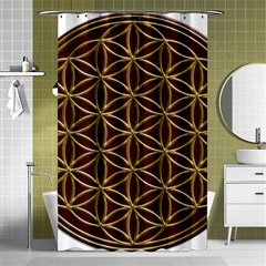 Flower Of Life Shower Curtain 48  X 72  (small)  by Sudhe