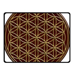 Flower Of Life Double Sided Fleece Blanket (small)  by Sudhe