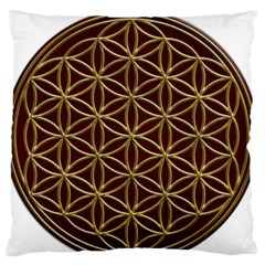 Flower Of Life Large Flano Cushion Case (one Side) by Sudhe