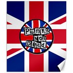 Punk Not Dead Music Rock Uk United Kingdom Flag Canvas 8  x 10  8.15 x9.66  Canvas - 1