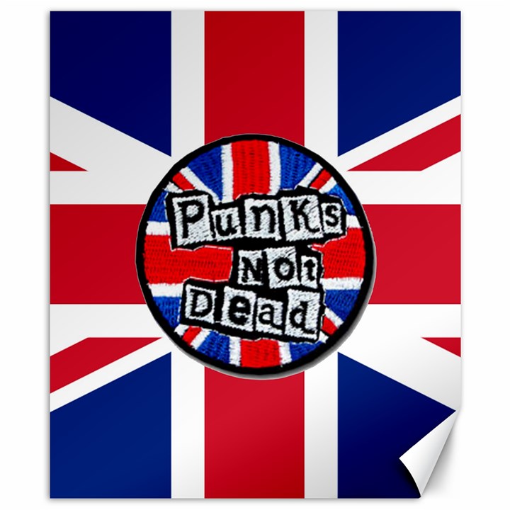 Punk Not Dead Music Rock Uk United Kingdom Flag Canvas 8  x 10 