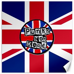 Punk Not Dead Music Rock Uk United Kingdom Flag Canvas 12  X 12  by Sudhe