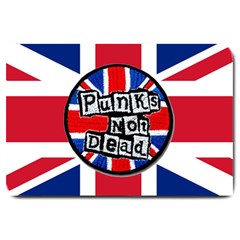 Punk Not Dead Music Rock Uk United Kingdom Flag Large Doormat  by Sudhe