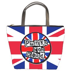 Punk Not Dead Music Rock Uk United Kingdom Flag Bucket Bag by Sudhe