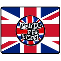 Punk Not Dead Music Rock Uk United Kingdom Flag Fleece Blanket (medium) 