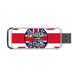 Punk Not Dead Music Rock Uk United Kingdom Flag Portable Usb Flash (one Side) by Sudhe