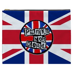 Punk Not Dead Music Rock Uk United Kingdom Flag Cosmetic Bag (xxxl) by Sudhe