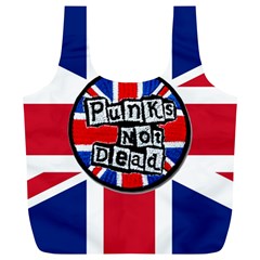 Punk Not Dead Music Rock Uk United Kingdom Flag Full Print Recycle Bag (xl) by Sudhe