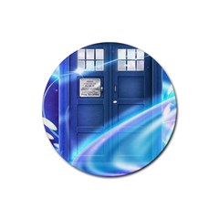 Tardis Space Rubber Coaster (round)  by Sudhe