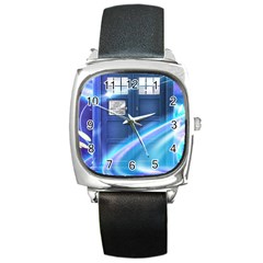 Tardis Space Square Metal Watch by Sudhe