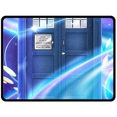 Tardis Space Fleece Blanket (large)  by Sudhe