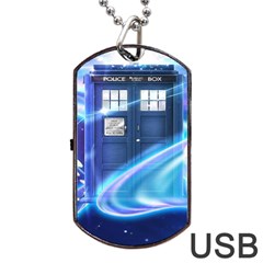 Tardis Space Dog Tag Usb Flash (one Side) by Sudhe