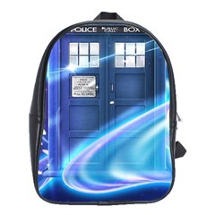 Tardis Space School Bag (xl) by Sudhe