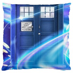 Tardis Space Large Flano Cushion Case (two Sides) by Sudhe