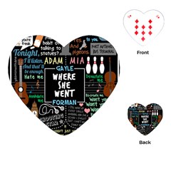 Book Quote Collage Playing Cards (heart) by Sudhe