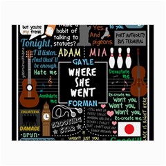 Book Quote Collage Small Glasses Cloth (2-side)