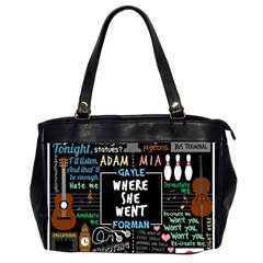 Book Quote Collage Oversize Office Handbag (2 Sides) by Sudhe