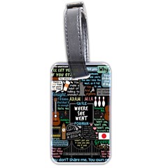 Book Quote Collage Luggage Tags (two Sides) by Sudhe